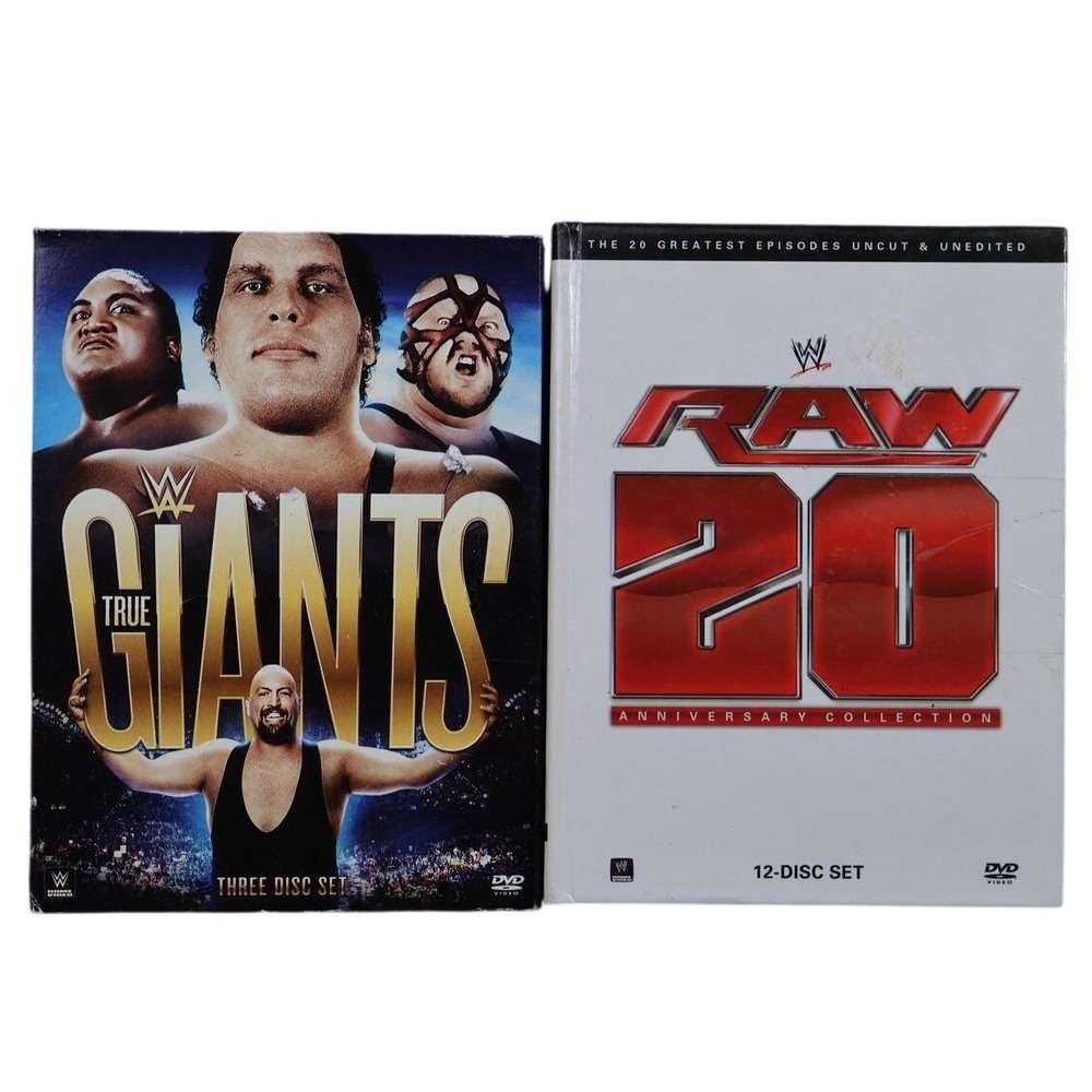 WWE Raw 20 Anniversary Collection 12 DVD Set + True Giants 3 Disc‎ DVD Lot
